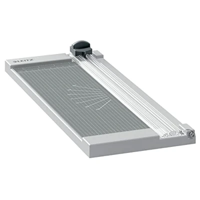 Immagine di Leitz Precision Taglierina da Casa con Lama Fissa a Taglio Dritto e Guida di Allineamento, taglia fino 8 fogli carta 80 g/mq in formato A4, per una lunghezza 305 mm