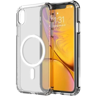 Immagine di INF Custodia per cellulare iPhone X/XS in acrilico con caricatore MagSafe trasparente/bianco