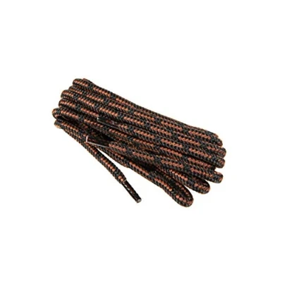 Immagine di Lacci Tondi per Scarpe e Stivali da Lavoro, Antinfortunistiche, Resistenti, Fatti in Europa dalla Worker Walker Pro, 1 Paio (9176 nero con marrone / 120 cm 47 pollice)