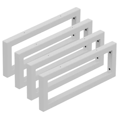 Immagine di JYiuog supporto per lavabo, montaggio a parete, in metallo, console versatile da parete (bianco, 40 cm/4 pezzi)