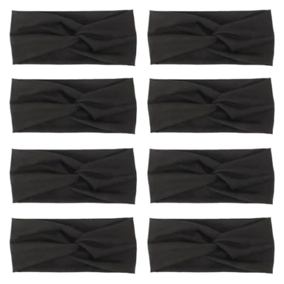 Immagine di DRESHOW 8 Pezzi Fasce per Capelli Elastica Turbante Fascia Cerchietti Annodato Accessori Donna e Ragazza