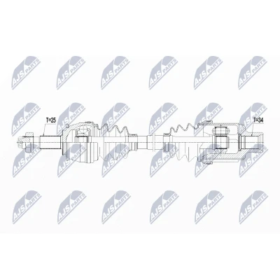 Immagine di NTY NPW PL 061 Albero motore / Semiasse Assale anteriore Dx 583 Cambio manuale OPEL: Mokka X, CHEVROLET: Trax