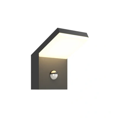 Immagine di Arcchio Applique da esterni LED Yolena, sensore, antracite, alluminio
