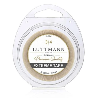 Immagine di LUTTMANN® Extreme Tape 19 mm Premium Quality Hold nastro adesivo Lace front trasparente per sistemi di capelli, parti parrucche, Toupets &amp; Extensions