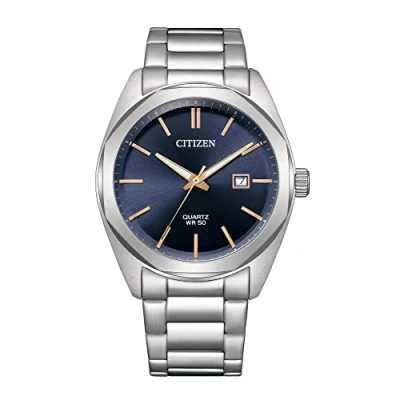 Immagine di Citizen Orologio analogico da uomo con quadrante giallo, grigio, giapponese