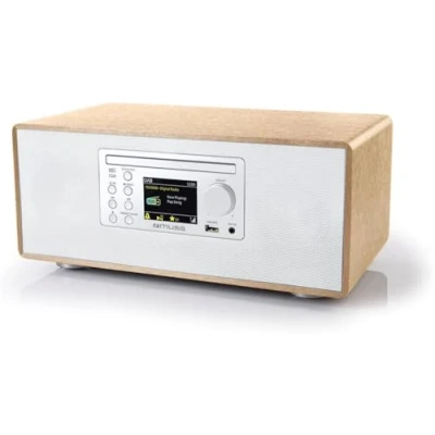 Immagine di Micro sistema, lettore CD, radio DAB FM PLL, Bluetooth, MUSE (M 695 DBT), display LCD, funzione di accoppiamento automatico NFC, 60 Watt, bianco
