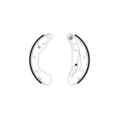 Immagine di TEXTAR 91058200 Ganasce freno 200 46 con leva a mano OPEL: Corsa C Hatchback, Tigra Twintop