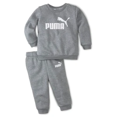 Immagine di Puma Minicats CREW Jogger Unisex SET Tuta per bambini, Taglia: 68, Medium gray heather