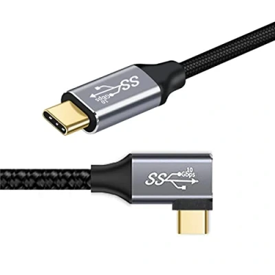 Immagine di Chenyang Cavo USB C 3.1 Tipo 10 Gbps Dati 100W angolato a destra 90 gradi con e marker per telefono laptop 0.5M