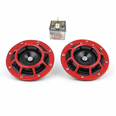 Immagine di Yida Kit di clacson da 12 V, 135 dB, super forte, tono alto e basso, doppio in metallo con staffa per furgoni, auto, camion, SUV, camper, motocicli, fuoristrada, barche