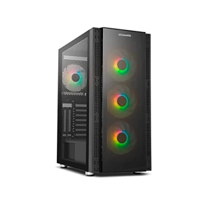 Immagine di NOX XTREME PRODUCTS HORUS Semitower M ATX; e ATX, lato pannello frontale in vetro temperato, 4 ventole ARGB 120 mm incluse, nero