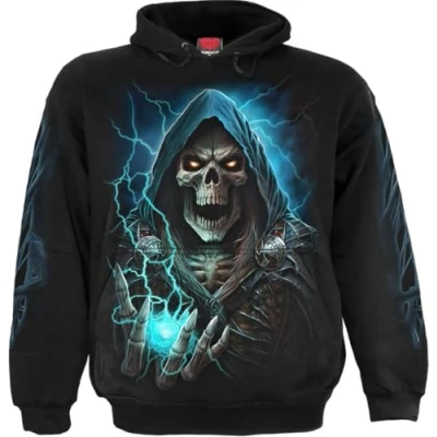 Immagine di Spiral Dead Metal Uomo Felpa con Cappuccio Nero L 100% Cotone Regular