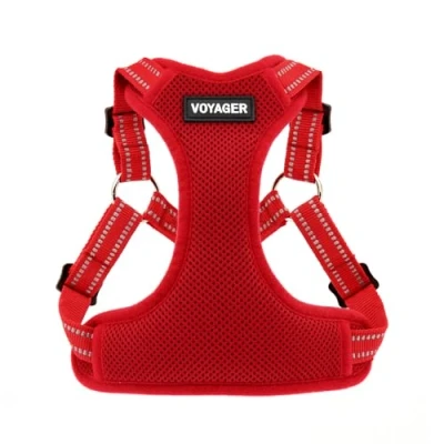 Immagine di Best Pet Supplies Voyager Pettorina regolabile per cani traspirante, anti tiro, di taglia piccola, media e grande, resistente, passeggiate, jogging, facile da infilare, strisce