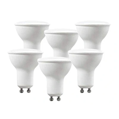 Immagine di Lampada Led GU10 5W 220V 400 Lumen, Angolo 110 Gradi ,Diffusore Opale (6 Unità (Confezione da 1), Bianco Caldo 3000k)