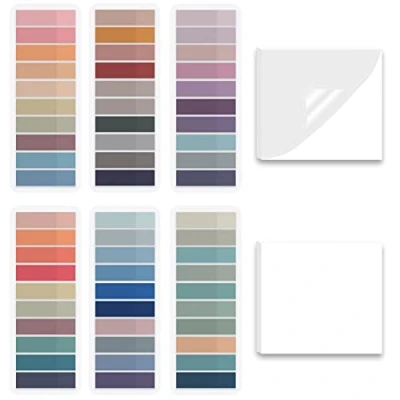 Immagine di Segnapagina Adesivi, 1300 Pezzi Sticky Notes Colorati e Foglietti Adesivi Trasparenti, Piccolo Segnalibri Riutilizzabile Notes, per Taccuini, Classificare File