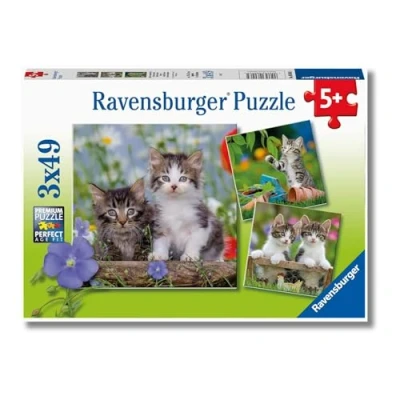 Immagine di Ravensburger Gattini Tigrati Cuore Puzzle per Bambini, Multicolore, 3 X 49 Pezzi, 08046