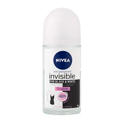 Immagine di NIVEA Deodorante roll on da donna &quot;Invisible for black &amp; white Original&quot;, anti perspirant Confezione 6 (6 x 50 ml)