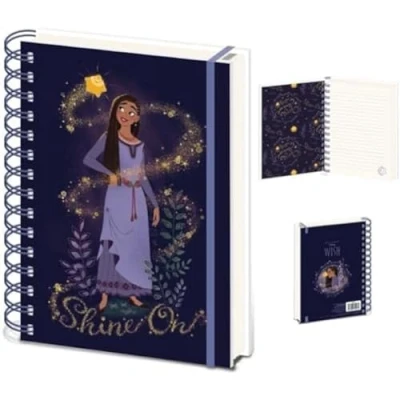 Immagine di Pyramid International Disney Wish Taccuino con spirale (Shine On), formato A5, regalo per donne, uomini e bambini, prodotto ufficiale