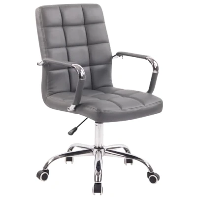 Immagine di CLP Sedia Design Ufficio Deli I Poltrona Scrivania Imbottita Direzionale Girevole E Regolabile, Colore:Grigio