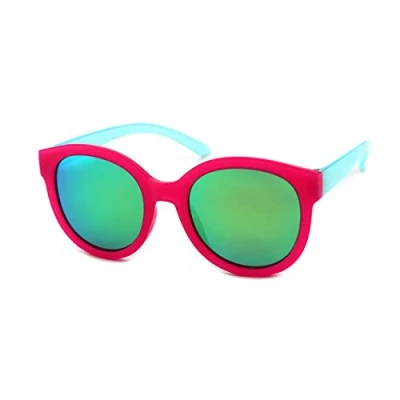 Immagine di Kiddus Occhiali da sole Polarizzati per bambine, ragazze. 6+ anni. Protezione UV400. Design alla moda con lustrini e colori vivaci. Rosso Blu chiaro