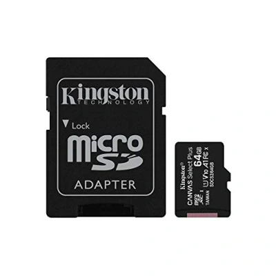Immagine di CHEMAGLIETTE! Kingston Micro SDHC 64GB Canvas Select 80R CL10 UHS I con Adattatore SD