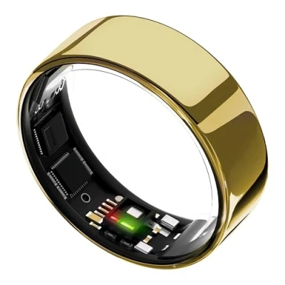 Immagine di ULTRAHUMAN Ring AIR Nessun abbonamento all&#039;app Smart Taglia prima con kit di dimensionamento Monitora sonno, allenamenti, FC, HRV Batteria fino a 6 giorni (taglia 8)