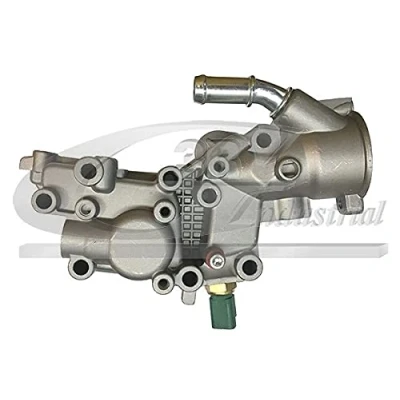 Immagine di 3RG 81208 Flangia senza termostato, con sensore CITROËN: C2 Hatchback, C3 II, I PEUGEOT: 207 206+ 206 Hatchback