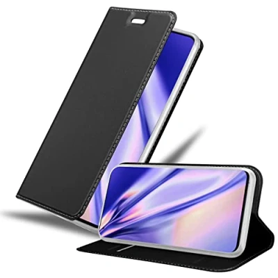 Immagine di Cadorabo Custodia compatibile con Oppo FIND X5 PRO in CLASSY NERO Coperchio protettiva chiusura magnetica, funzione stand e tasca per le carte