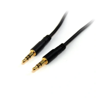 Immagine di StarTech.com Cavo audio da 3,5 mm 4,6 m, sottile Jack 3.5 mm, Connettori placcati in oro, ausiliario Mini Maschio/Maschio, Aux (MU15MMS)
