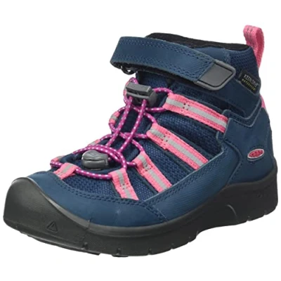 Immagine di Keen Hikeport 2 Sport MID WP Unisex Scarpa da hiking per bambini, Taglia: 34, Blue wing teal/fruit dove Pelle e tessuto