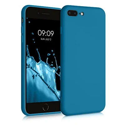 Immagine di kwmobile Custodia Compatibile con Apple iPhone 7 Plus/iPhone 8 Plus Cover Back Case per Smartphone in Silicone TPU Protezione Gommata blu indaco