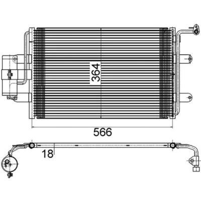 Immagine di MAHLE ORIGINAL AC 180 000S Condensatore con essiccatore 538 VOLKSWAGEN: Golf 4, New Beetle Hatchback, 4 Variant, AUDI: A3 Hatchback mister auto,