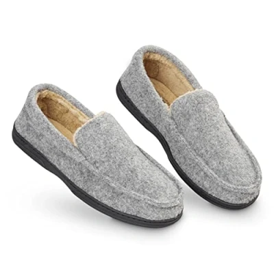 Immagine di DUNLOP Pantofole Uomo Ciabatte Invernali da Casa Calde Comode Antiscivolo Memory Foam (Grigio, 43 EU)