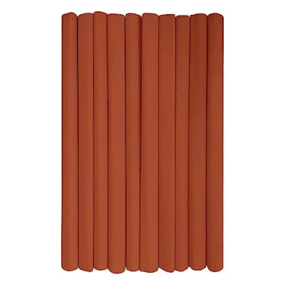 Immagine di Interdruk rotoli di carta crespa multiuso per lavoretti e decorazioni bambini Confezione da 10 (50 cm x 200 cm, 28 g/m2) 26 marrone chiaro