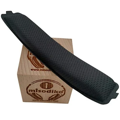 Immagine di Misodiko Fascia di ricambio per cuffie Logitech G933/ G633 Artemis Spectrum Gaming, parti riparazione (tessuto a rete nero)