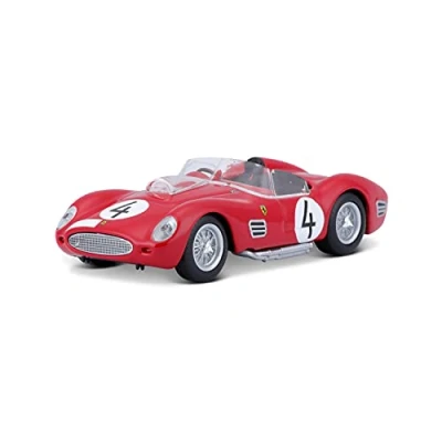 Immagine di Bburago Ferrari Testarossa (1959): modellino auto in scala 1:43, serie Racing, confezione regalo, 12 cm, rosso #4 (18 36307)
