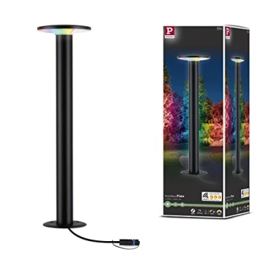 Immagine di Paulmann Plate 94750 Sistema dilluminazione Plug&amp;Shine Lampada a LED per pollini (monocolore) 5 W RGBW Antracite