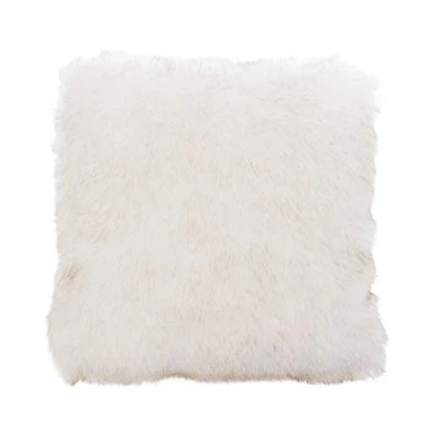 Immagine di Gözze Federa per Cuscino, Effetto Pelliccia, Design Volpe Artica, Microfibra, 50 x cm Bianco