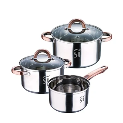 Immagine di San Ignacio 5PC COOKWARE Set SS Ind ONIL SG Pentole, Stainless Steel, Multicolore
