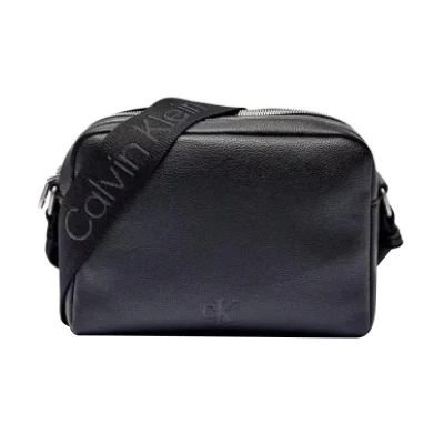 Immagine di Calvin Klein Jeans OVER Webbing Camera BAG Borsa a tracolla, Donna, Taglia: One Size, Black