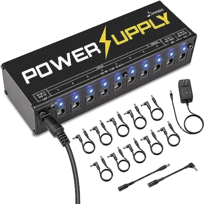 Immagine di Donner DP 1 10 Isolated Output Guitar Effect Pedals Power Supply