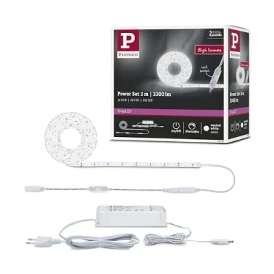 Immagine di Paulmann SimpLED 78959 Kit completo striscia LED con spina 24 V 3 m Bianco neutro 1 pz.