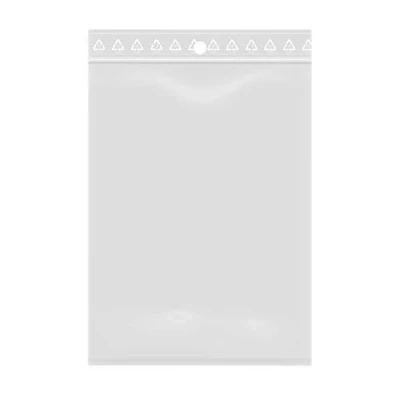 Immagine di Lotto di 100 sacchetti trasparenti con chiusura a zip Plastica adatta agli alimenti (8 x 12 cm)