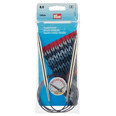 Immagine di Prym Ferri circolari MS 100 cm 8,00 mm argento, ottone, 8,0