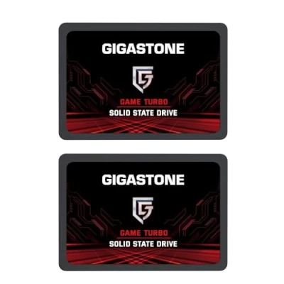 Immagine di Gigastone SSD SATA III 512GB (2 Pack) 2,5&quot; interno 3D NAND Internal Solid State Drive Compatibile con Laptop e PC Desktop 2.5 Inch Velocità di Lettura fino a 550MB/s SLC Cache Performance