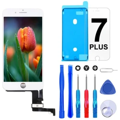 Immagine di Brinonac Display per iPhone 7 Plus Schermo Bianco 5,5 Pollici LCD Touch Screen Frame Vetro Kit Smontaggio Trasformazione Completo di Ricambio Utensili Inclusi