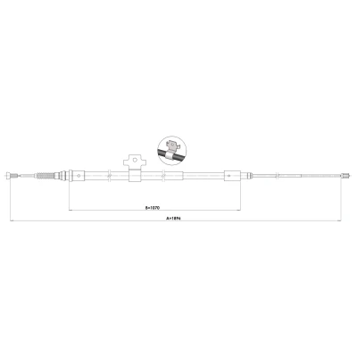 Immagine di METZGER 1.PE001 Cavo Freno posteriore Sx 1896/1070 a disco