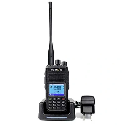 Immagine di Retevis RT3S Walkie Talkie Digitale, DMR Dual Band Radioamatore, 3000 Canali DTMF Ham Radio, Funzione di Registrazione, Compatibile con MOTOTRBO Radio Amatoriale (1 Pezzo, Nero)