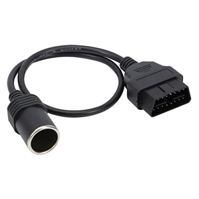 Immagine di KASturbo 16 pin OBD2 a presa accendisigari femmina adattatore connettore 18AWG cavo di alimentazione