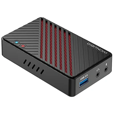 Immagine di DIGITNOW! scheda di acquisizione HDMI 4K, dispositivo gioco con supporto per loop 4Kp60 HD Windows Youtube Twitch PS4 PS5 Xbox Wii U, Streaming e Registrazione